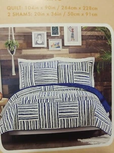 Justina Blakeney Quinn Quilt Set, King, Blue
