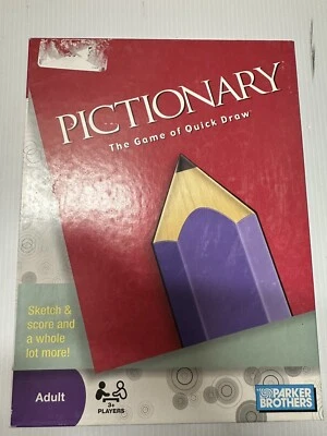 Pictionary The Game of Quick Draw (2007 Parker Brothers) classic Complete - Image 1 of 4