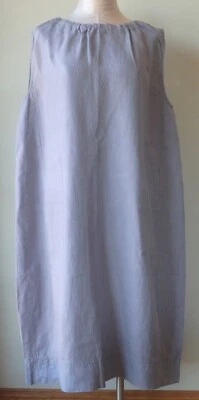 Vestido FLAX Designs Lino Athena 1G Nuevo con Etiquetas Vestido de Lino PLATINO Foto 1 de 4