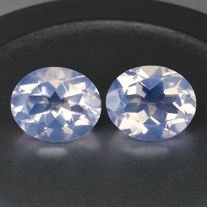 6.56ct (11x9) Matching Pair Stunning! Flawless! Lavender Amethyst Loose gemstone - Picture 1 of 2