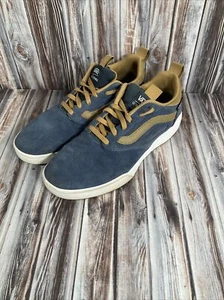 Vans Ultracrush Lite Pro Trainers Blue/Brown Suede Sneaker Skate Shoes Low - Picture 1 of 9