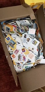 50 Old Stamps From The Box Shown Mostly USA,Canada. - Picture 1 of 1