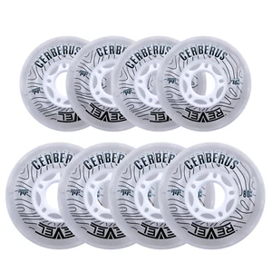Alkali Roller Hockey Wheels - Revel Cerberus 76/80 HiLo 74A Clear (8-Pack) - Picture 1 of 2