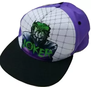 DC Comics THE JOKER Trucker Hat Cap logo Batman Warner Bros WB One Size NWT New⬇ - Picture 1 of 12
