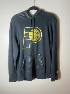 Adidas NBA Indiana Pacers Black Hoodie Mens Medium NEW - Picture 1 of 15