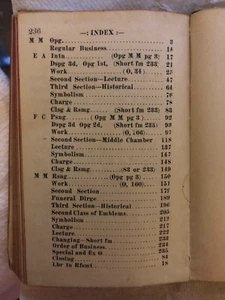 MASONIC RITUALS WRITTEN IN A CIPHER CODE, FREEMASONRY, 1903, OCCULT, leather cov - Picture 1 of 9