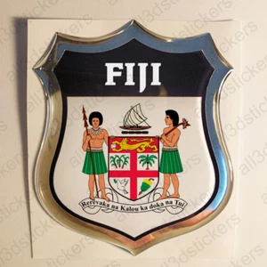 Autocollant Fidji Emblème Armoiries Blason Adhésif Fidji 3D Résine Voiture Moto  - Picture 1 of 1