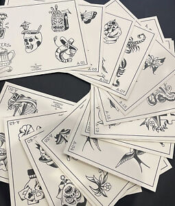 50 Sheets vintage tattoo flash traditional