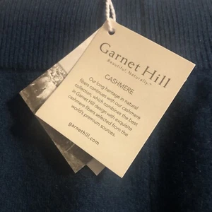 Garnet Hill Teal-Blue Cashmere Knit Jogger Eco Friendly NEW Women Size Medium - Picture 1 of 6