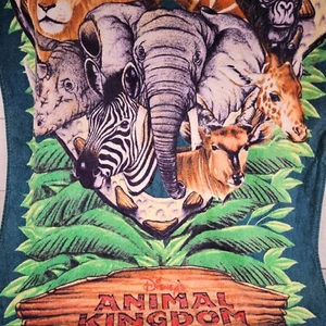 Walt Disney Animal Kingdom Beach Towel Parks Official VTG Rare 90s Lion Elephant - Picture 1 of 9