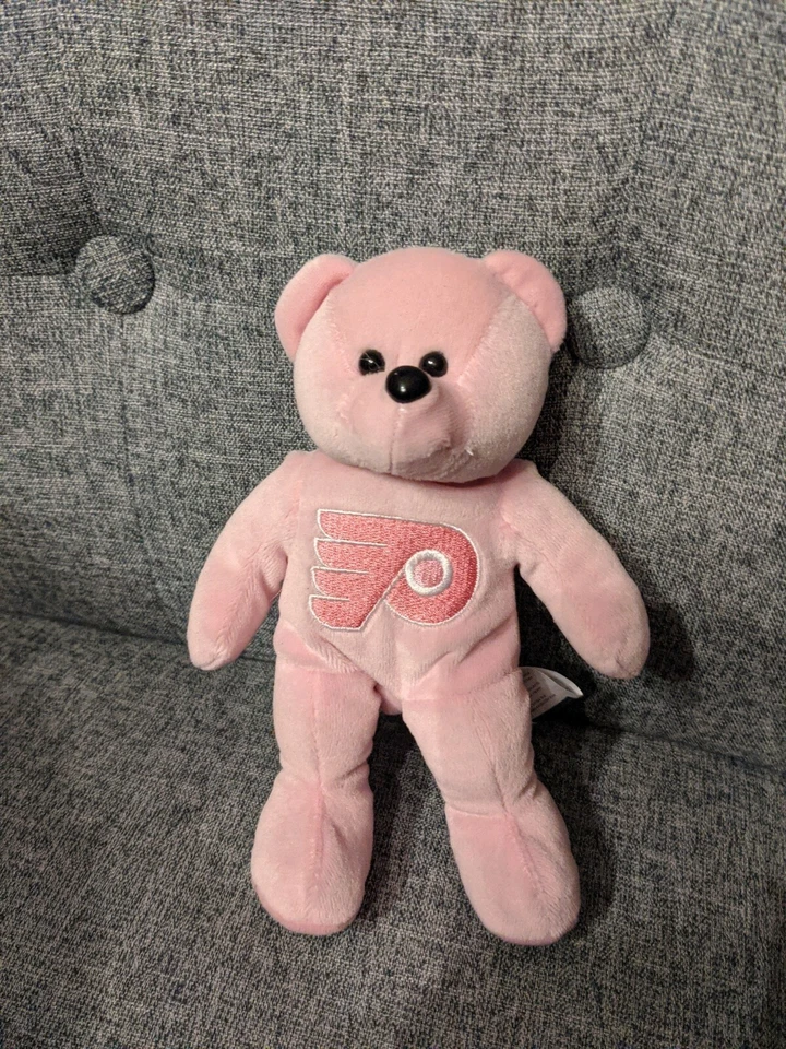 Rare Philadelphia FLYERS Pink BEAR 8" plush by Forever Collectibles  Foto 1 de 4
