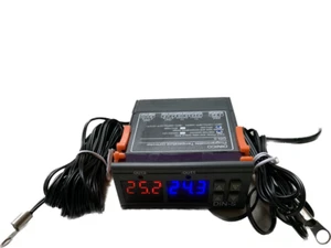 12V Differential Temperature Controller Water Heater Solar Panel  Pump 2 Sensor - Picture 1 of 3