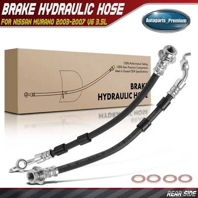 Manguera hidráulica de freno trasero izquierdo y derecho 2 piezas para Nissan Murano 2003-2007 V6 3,5 L Foto 1 de 4