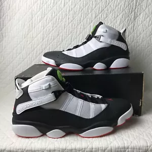 Nike Air Jordan 6 Ringe Schuhe Herren Größe 12,5 schwarz rot weiß 322992-008 " - Bild 1 von 13