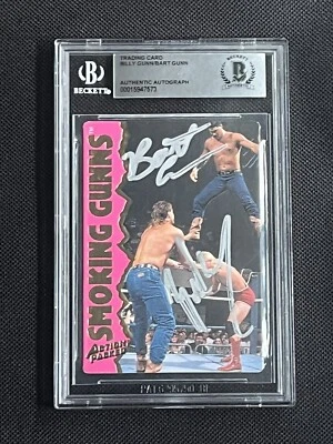 THE SMOKING GUNNS 1995 ACTION PACKED WWF SIGNED AUTOGRAPHED CARD BAS AUTHENTIC - Image 1 of 2