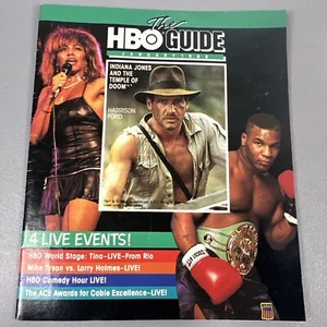 ORIGINAL Vintage Jan 1988 HBO Guide Magazine Indiana Jones Mike Tyson T Turner - Picture 1 of 4