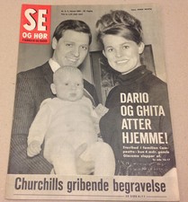 DARIO CAMPEOTTO GHITA NØRBY AND SON GIACOMO COVER VINTAGE Danish Magazine 1965.