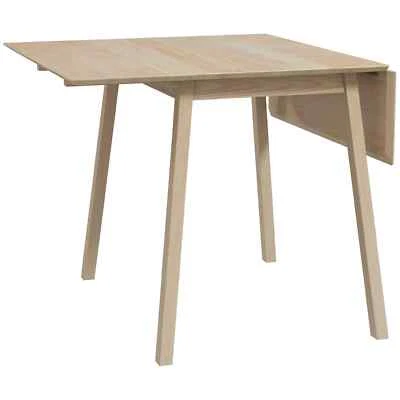 Folding Dining Table Extendable Drop Leaf Space Saving for 2-4 People Natural - Image 1 of 4