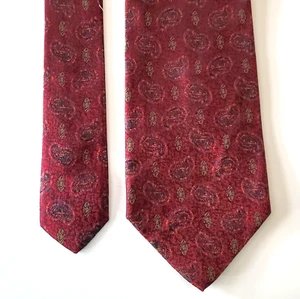 Amway exclusive Stefano Ricci tie 55 x 3.5 silk paisley red burgundy - Picture 1 of 4