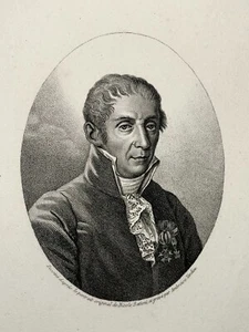ALEXANDRE VOLTA Portrait GRAVURE Bettoni AMBROISE TARDIEU Alessandro XIX° - Bild 1 von 3
