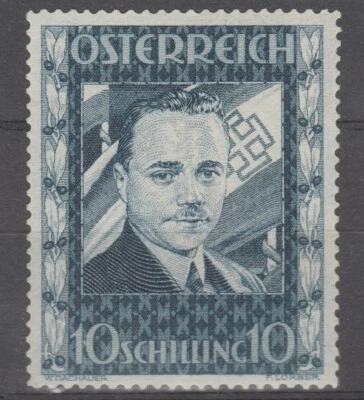 Austria 1936 Mi 588 10S Engelbert Dollfuss MNH Foto 1 de 2