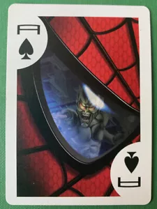 Spider-Man 2002 Ace of Spades Single Playing Card - Marvel - Eye + Green Goblin - Picture 1 of 2