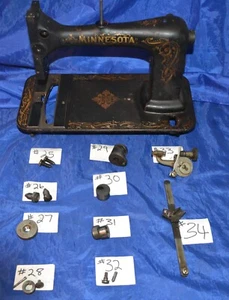 MINNESOTA LONG SHUTTLE SEWING MACHINE ORIGINAL USED PARTS GOOD CONDITION - Picture 1 of 13