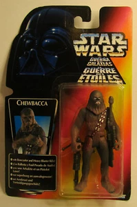 1997 Kenner Star Wars Chewbacca Tri Logo POTF 2 Red Card Japanese Sticker Figure - Picture 1 of 5