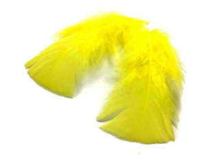 Paquete de 1 - Plumas de plumaje de pavo amarillo base en T 0,50 OZ Suministro de disfraces para atar moscas - Imagen 1 de 5