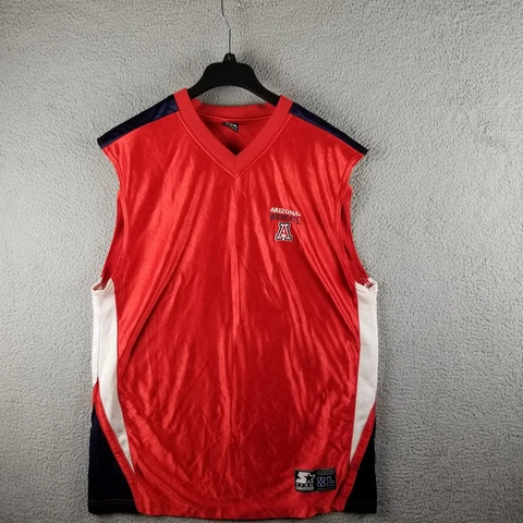 Vintage Starter Arizona Wildcats Basketball Jersey XL Warm Up Shooting Shiny Cover