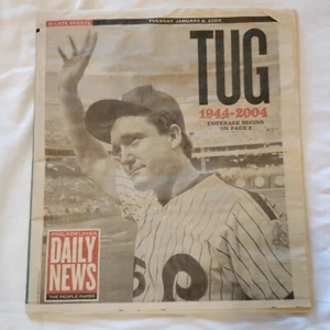 Philadelphia Phillies TUG MCGRAW DIES newspaper Philadelphia Daily News Jan 2004 - Picture 1 of 10