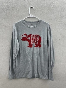 North Pole Mens Sleep Shirt Size Small Polar Papa Bear Holiday Sleepwear - Picture 1 of 9