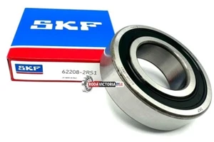 SKF 62208 2RS1  DEEP GROOVE BALL BEARING, RUBBER SEALED 40x80x23 mm - Picture 1 of 4