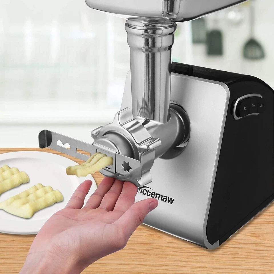 MARKENLOS 2 in 1 Elektrischer Fleischwolf Edelstahl Wurstfüller Wurstmaschine 2000W NEU