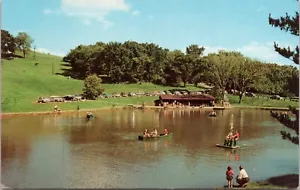 TARJETA POSTAL CROMADA SCHANK LAKE, OGLEBAY PARK, RUEDAS, WEST VIRGINIA - Imagen 1 de 2