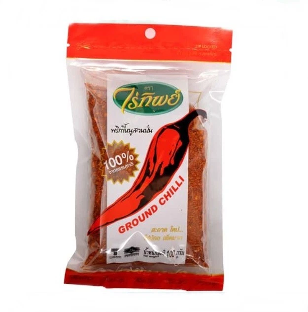 Dried Thai Chilli Pepper Pure Ground Powder Spice Hot Spicy Salad Delicious 100g