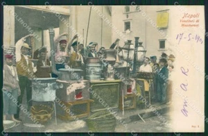 Neapel Stadt Verkauf Maccheroni Handwerk Postkarte ZKM9898 - Bild 1 von 2