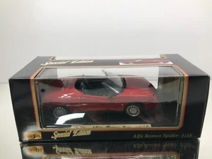 MAISTO 31831 ALFA ROMEO SPIDER V6 1995 -RED ROSSO 1:18- GOOD IN BOX - Imagen 1 de 7