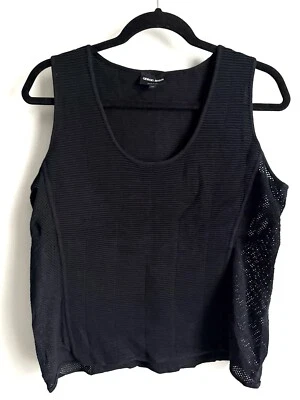 GIORGIO ARMANI BLACK MESH SHIRT SLEEVELESS WOMAN SIZE 48 - Image 1 of 4