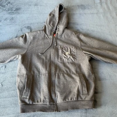 Coleman Sherpa Lined Hooded Drawstring Full Zip Gray Hooded Jacket Large - Image 1 of 4