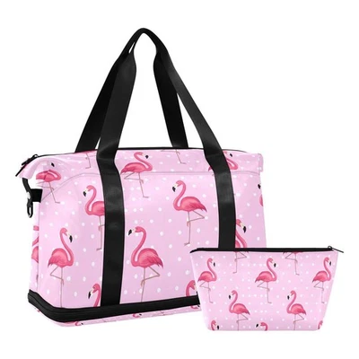 Hermosa Bolsa de Gimnasio Flamenco Rosa Tropical para y Hombres,Impermeable Deportes Viaje D... Foto 1 de 4