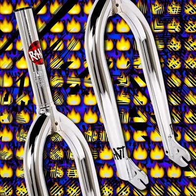 RANT TWIN PEAKS BMX BICYCLE FORK FORKS 100% CHROMO GT HARO SHADOW SUBROSA CHROME - Image 1 of 4