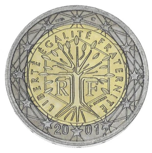 France 2 euro 2001 Bimetal AU-UNC - Picture 1 of 2
