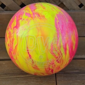 Bola de boliche DV8 Misfit sin perforar 11 lb amarillo rosa ALGUNOS DEFECTOS LEER - Imagen 1 de 9