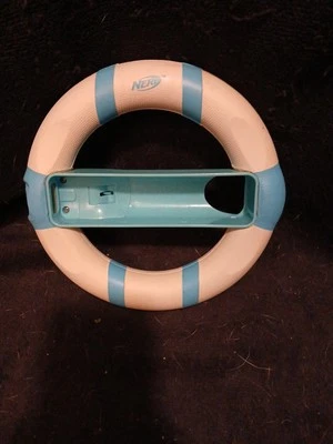 Nerf Blue / White Foam Steering Racing Wheel Controller Grip for Nintendo Wii - Image 1 of 2