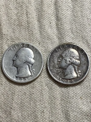 1932-D&S Washington Silver Quarter Key Date Pair Album Coins Low Mintage No Res - Image 1 of 4