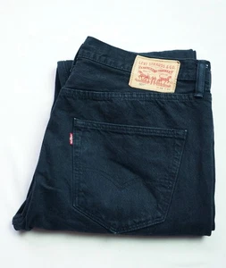 Levis 501 Original Straight Jeans mens size W36 L34 XL Button Fly black - Picture 1 of 10