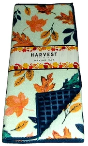 Fall DRYING MAT ~ 15" X 20" ~ FALLING LEAVES~ 100% Polyester - Picture 1 of 1