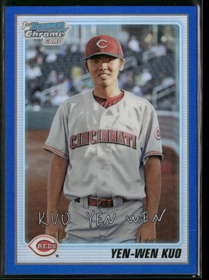 2010 Bowman Yen-Wen Kuo #BCP80 Blue Refractor /250 1st Cincinnati Reds - Image 1 of 2