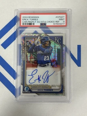 2024 Bowman - Chrome Prospect Autographs Erick Torres #CPA-ET (AU, RC) - Image 1 of 2